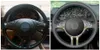 مخيط باليد جلدية سوداء الاصطناعي DIY التوجيهية السيارات تغطية عجلة القيادة لسيارات BMW 318I 325I 330CI E39 E46 X5 E53 E36 Z3 / 7 E36 / 8