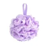 100st / lot mode spets mesh pouf svamp badning spa handtag kropp dusch scrubber boll färgglada badborstar svampar