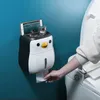 Simpatico pinguino contenitore di carta porta carta igienica mensola per fazzoletti montata a parete27146842682653