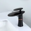 Havza Şelale Musluğu Banyo Lavabo Musluğu Tek Talka Delek Havza Karıştırıcı Altın Beyaz Grifo Lavabo Yıkama Sıcak ve Soğuk musluklar