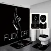 4 Pcs Bathroom Sets Shower Curtain Set with Mat and Toilet Cover 180X180CM Extra Long 2021 Covers Home Decor26346603370