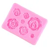 Rose Flower Silikonowe Formy Ciasto Czekoladowe Formy Ślubne Ciasto Dekorowanie Narzędzia Kremówka Sugarcraft Cake Mold Narzędzia