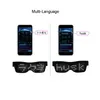 Magic Bluetooth LED Lunettes de verres Glasses Lunettes d'application Control Verres lumineux Panneau personnalisable Conçu DIY Modifier Multi-lingual Quick Flash LED