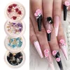 Eco-friendly1 Box Rose Pearl 3D Nail Art Decorations Gems Jewelry Mixed Size Colorful Metal Nail Accessories DIY Nail Designs