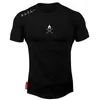 Lato nowy projektant męskie siłownie T shirt Crossfit Fitness kulturystyka moda męska krótka odzież marki pięć kolorów Tee topy