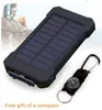 New Solar Power Bank 20000mah Dual USB Power Bank with LED light powerbank battery external Portable charger for iphone 12 iphone 4160180