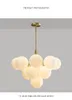 فن الديكور فقاعة الزجاج الكرة G9 قلادة الأنوار الإضافية رومانسية مصمم الإبداعية الذهب الأبيض جميع النحاس Lampbody شنقا مصباح