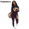 Duas peças Set Top e Calças Mulheres Hoddies Tracksuit Terno Senhoras Carta Longa Manga Longa 2020 Spring Sport Sets Feminino Suorshirt1