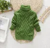 INS baby kids clothing Knitted High-neck Long sleeve Warming Pullover Knitted Clothing Sweaters