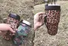 Neopren Ice Mug Sleeve For 30oz Tumbler Cup Water Bottle Cover Bag Falls påse med handtag Leopard Rainbow Rands Cactus D819071783090