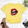 Femmes designer d'été Tshirts Dollar Imprimé Fashion Street Street Short Tees Tops Couleur solide T-shirts Femmes Vêtements 2020 NE4521904