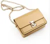 New-Women Bag Metal Lock Casual Chain Shoulder Messenger Bag Small