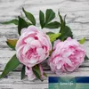 Konstgjorda blommor silke blomma peony falska blad bröllop hem parti valentiner blommiga hantverk levererar bordsdekorationer 10st