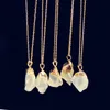 Multicolor Quartz Healing Gold Link Chain Hanger Ketting Natuursteen Crystal Charms voor Dames Sieraden