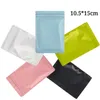 10.5 * 15cm 100pcs Emballage de stockage de cadeaux Sacs à fermeture à glissière Pochettes en papier d'aluminium Mylar avec sac d'emballage en plastique de haute qualité