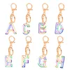 Acrylique Lettre Initiale Porte-clés Anneaux Mode Voiture Porte-clés Titulaire Porte-clés Accessoires Personnalisé A Z 26 Alphabets Sac Charmes Pendentifs