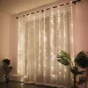 Vorhang-LED-Lichterkette, Girlande, LED-Gadget, USB-betriebene Fernbedienung, Fee für Weihnachten, Hochzeit, Licht im Freien, Zuhause, Fensterdekoration 5605189