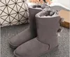 Neu 2020 Damen-Schneestiefel, modischer Winterstiefel, klassische Mini-Knöchel-Kurzstiefel für Damen und Mädchen, dreifache schwarze Kastanie, Marineblau