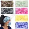 Fascia da corsa per donna con bottone per protezione dell'orecchio Bohemia Wide Hairbands Designers Mask Holder Elastic Hairlace Turban Headwrap D81809