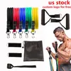 Amerikaanse voorraad, 11 stks / set pull touw latex fitness oefeningen weerstand bands elastische oefeningen lichaam fitness sterkte weerstand bands FY7007