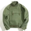 Vintage Schwedische Motocycle Jacket Männer Frauen Arbeitskleidung Army Green Canvas Lose Mantel Slim Fit Punk Größe