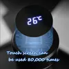 Smart rån temperaturdisplay Vakuum Rostfritt stål Vattenflaska Vattenkokare Termokopp med LCD-pekskärm Teacup Mäns Kvinnors Muggar 304Business Sport Drickskoppar