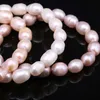 Zroszony, Nici Moda 100% Natural Pearl Bransoletka Charms Elastyczna Lina 9-10mm Prawdziwe Perły Klasyczne Bransoletki Biżuteria Bangle Prezenty dla kobiet