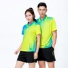 Spor Giysileri Badminton Gömlek Kadın Erkek Spor Tenis Gömlek Masa Tenisi Gömlek Hızlı Kuru Spor Gömlek