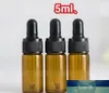 Factory Sale 2000pcs/lot Mini Empty Glass Bottles 5ml Small Amber Perfume Bottle Vial With Glass Eye Dropper In Stocks