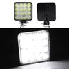 10pcs / Lot Mini 48W Luz de Trabalho 3.3inch Verde Branco Amarelo Led Luz de trabalho Beam16LED Square Off-road Lâmpada Luz Truck ATV jipe ​​SUV 12V 24V F