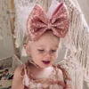 A853 Infant Babies Girls Sequins Bowknot Hair Bands Headband Sequins Headwear Glitter Bow Children Baby Princess Headwraps