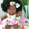 Африканский подвижный сустав Рождество лучший подарок для детской черной игрушки мини милый взрывоопасный прическа кукла дети девушки C0924