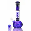 Hookah Glass water bongs combs "Blue Enchantress" Spring Percolator bong freehand sketching water-pipe