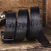 Cinture Cintura moda Cintura uomo 100 Cintura top in pelle di mucca Fibbia automatica 35 cm larghezza Cinture uomo casual caffè nero 076386418