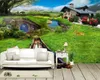 カスタム3D風景の壁紙美しくロマンチックな牧歌的な風景リビングルームの寝室の壁紙HDの壁紙