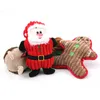 Christmas Pet Plush Vocal Toys Santa Snowman Bear Shaped Pets Molar Bite Toys Puppy Christmas Gifts