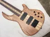 Sällsynta 6 strängar Bas Aktiva Pickups Elektrisk Bass Neck Thru Body Rosewood Maple Fretboard Ny kinesisk bas