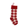 Knit Christmas Stocking Buffalo Christmas Stocks Plaid Xmas Socks Candy Gift Bag Indoor Christmas Decorations IIA424