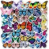 50pcs / lot toutes sortes d'autocollants papillon beau papillon doodle autocollant étanche bagages cahier stickers muraux décoration de la maison m069