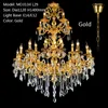 Luxuriöser Kronleuchter, große bronzefarbene Kristall-Glanz-Leuchte, 3 Etagen, 29 Arme, moderne goldene Hängelampe, Innenbeleuchtung, schneller Versand