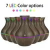 USB ultraljud luft luftfuktare träkorn arom essentiell oljediffusor för hemmakontor med 7 färger ledde ljusfri DHL