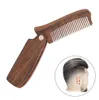 Profesjonalny brody grzebień zielony / czerwony sandałowy składany broda narzędzia Grooming narzędzia Grzebień Mężczyźni Drewniane szczotki do włosów Zapytaj