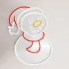 Christmas Party Decoration Xmas gift Snowman Sign Holiday Lighting Home Bar Public Places Handmade Neon Light 12 V Super Bright