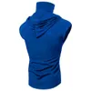 Men's Fashion Hooded Mask Tank Tops Hoodie Sleeveless Tops Male Bodybuilding Workout Tank Top Muscle Fitness Gym Clothing Summer MX200815