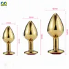 CO 18 Anal Plug Rostless Steel Gold Color Stimulate Massage Butt Trainer GSPOT BDSM Vuxen Erotic Products Sex Toys For Wome5326745