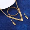 Ethiopian Fashion Gold Color Pendant Necklace Earrings Ring Bangle Eritrea Africa Women Wedding Jewelry Sets