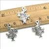 Wholesale 100pcs Rabbit Antique Silver Charms Pendants Jewelry Making DIY Keychain Ancient Silver Pendant For Bracelet Earrings 20x14mm