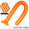 Super Long Back Flow Groove Design Anal Plug Soft Silicone Big Butt Anus Dilator Large Expander Dildo Stimulator Adult Masturbator7596042