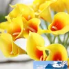 Konstgjord Calla Lily Real Touch Bride Bouquet Blomma Hem Bröllopsinredning Blommor Kransar 10 Färger Mix Color 30pcs