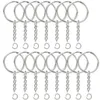 100pcs Keychain Rings Jewelry With Chain And 100 Pcs Screw Eye Pins Bulk For Crafts DIY Silver Keyring Making Accessories4634277